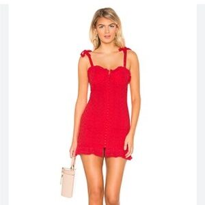 MAJORELLE Vibrant Red Mini Dress